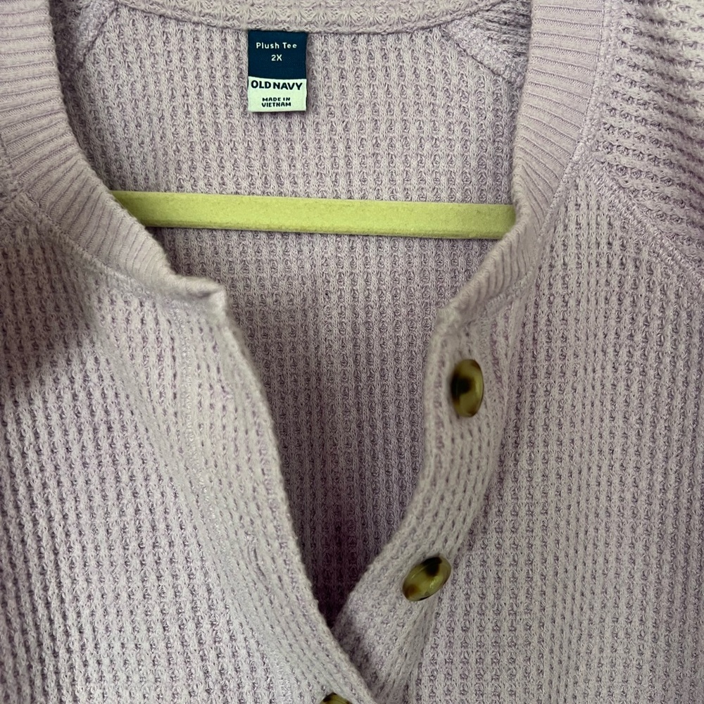 Lavender Waffle Knit Sweater - Picture 3 of 3